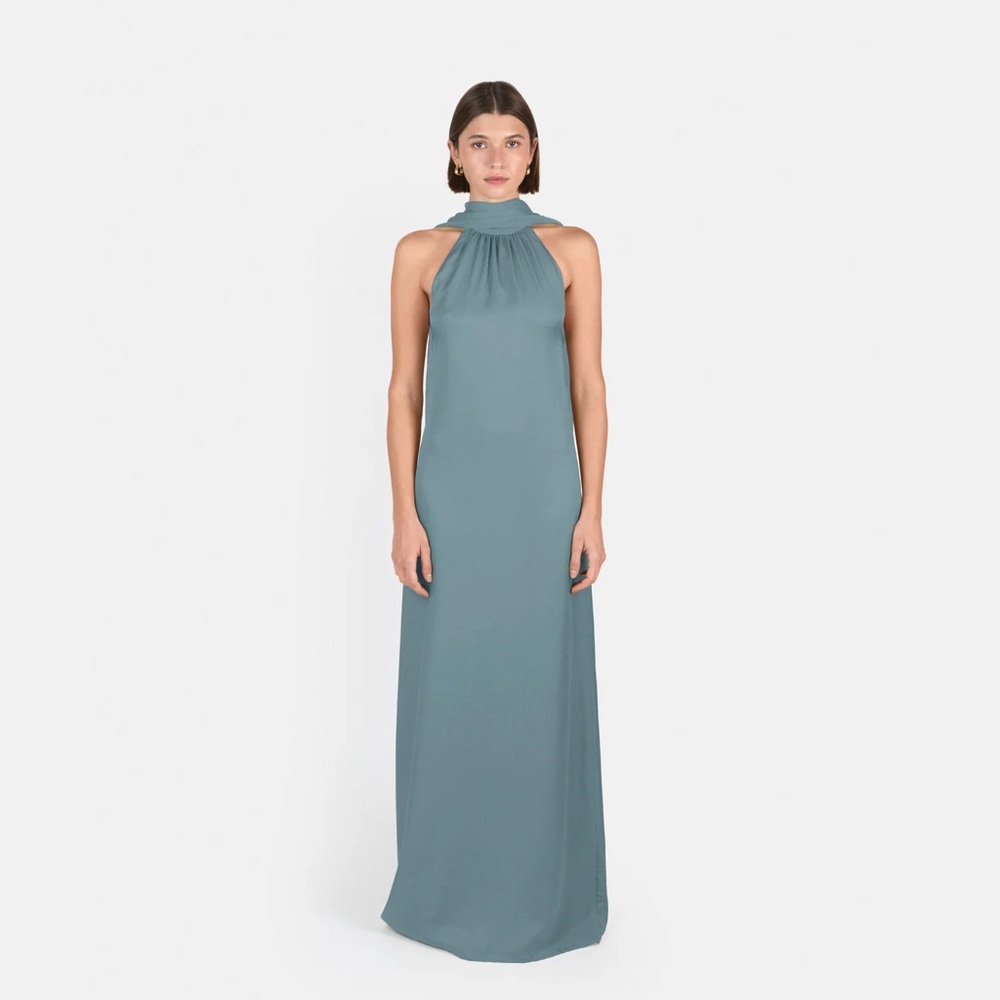 Cris Serra Gala Dress in Aqua Blue (size L)